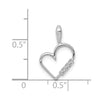 Diamond 3-Stone Heart Pendants