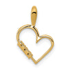 Diamond 3-Stone Heart Pendants