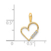 Diamond 3-Stone Heart Pendants