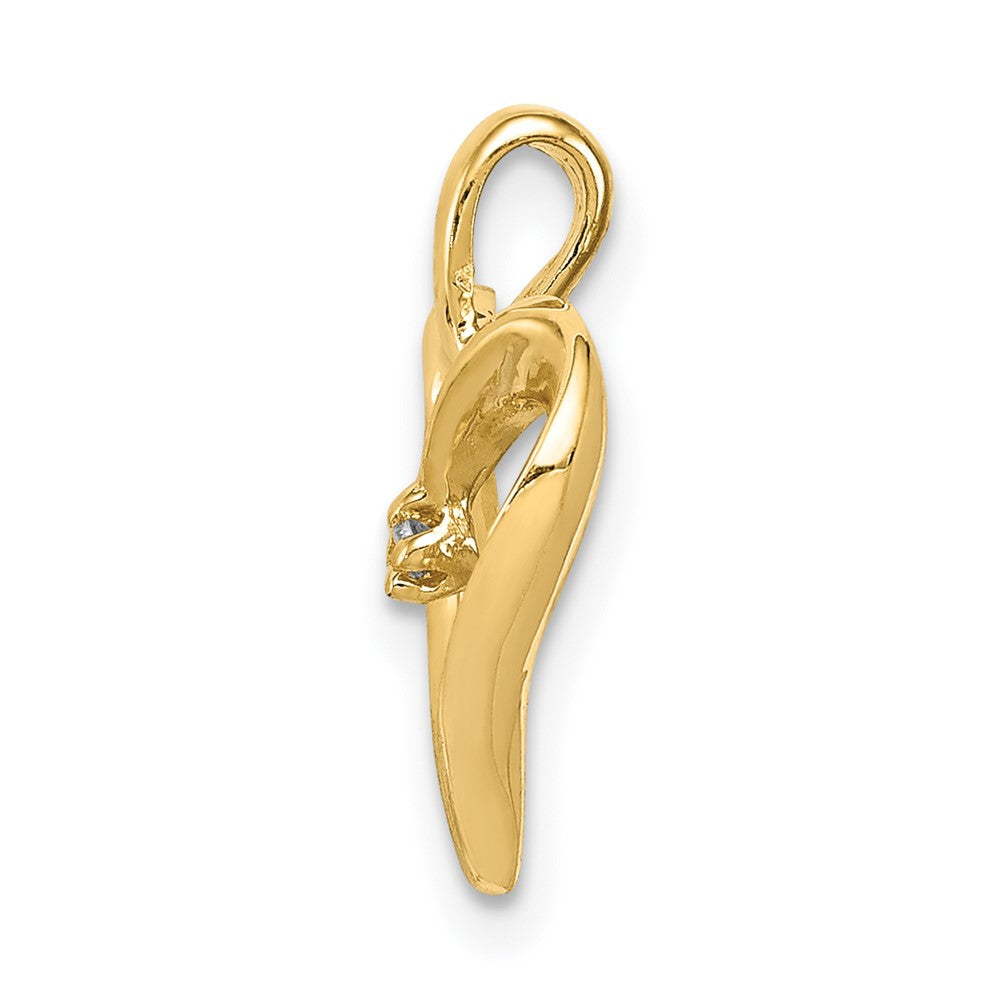 Gold Diamond Heart Pendant