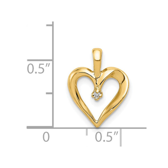 Gold Diamond Heart Pendant