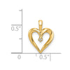 Gold Diamond Heart Pendant