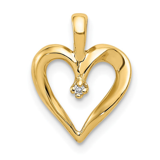 Gold Diamond Heart Pendant