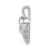 14k White Gold .02 carat AA Diamond Heart Pendant