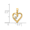 14k .02 carat AA Diamond Heart Pendant