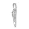 14k White Gold 1/10 carat AA Diamond Heart Pendant
