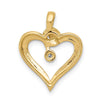 14k .01 carat AA Diamond Heart Pendant