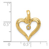 14k .01 carat AA Diamond Heart Pendant