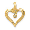 14k .01 carat AA Diamond Heart Pendant