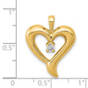 14k 1/10 carat AA Diamond Heart Pendant
