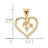 10K Heart Pendant Mounting