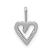 14k White Gold .02 carat Diamond Heart Pendant