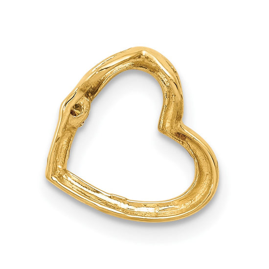 Gold Diamond Heart Chain Slide