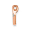 14k Rose Gold Holds 1/1.7mm Stone Heart Chain Slide Mounting
