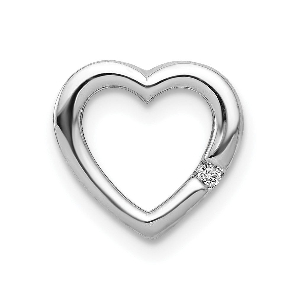 Gold Heart with Diamond Chain Slide