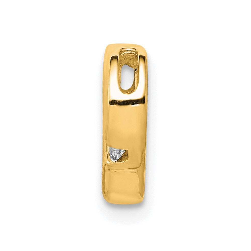 Gold Heart with Diamond Chain Slide