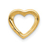 Gold Heart with Diamond Chain Slide