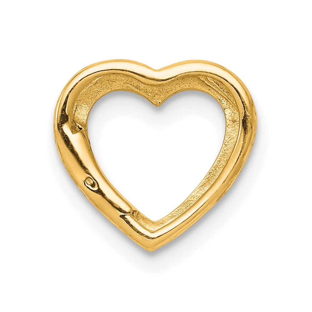 Gold Heart with Diamond Chain Slide