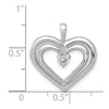 Diamond Double Heart Pendants