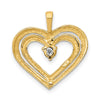 Diamond Double Heart Pendants