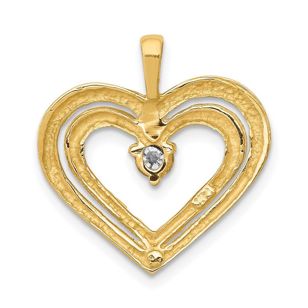 Diamond Double Heart Pendants