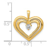 Diamond Double Heart Pendants