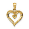14k .02 carat AA Diamond Heart Pendant