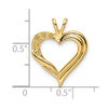10K Fancy Heart Pendant Mounting