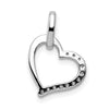 14k White Gold 1/15 carat Diamond Heart Pendant