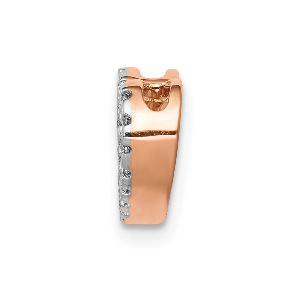 Gold Diamond Heart Chain Slide