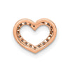 Gold Diamond Heart Chain Slide