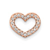 Gold Diamond Heart Chain Slide