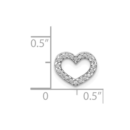 Gold Diamond Heart Chain Slide