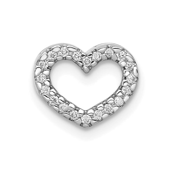 Gold Diamond Heart Chain Slide
