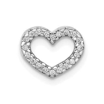 Gold Diamond Heart Chain Slide
