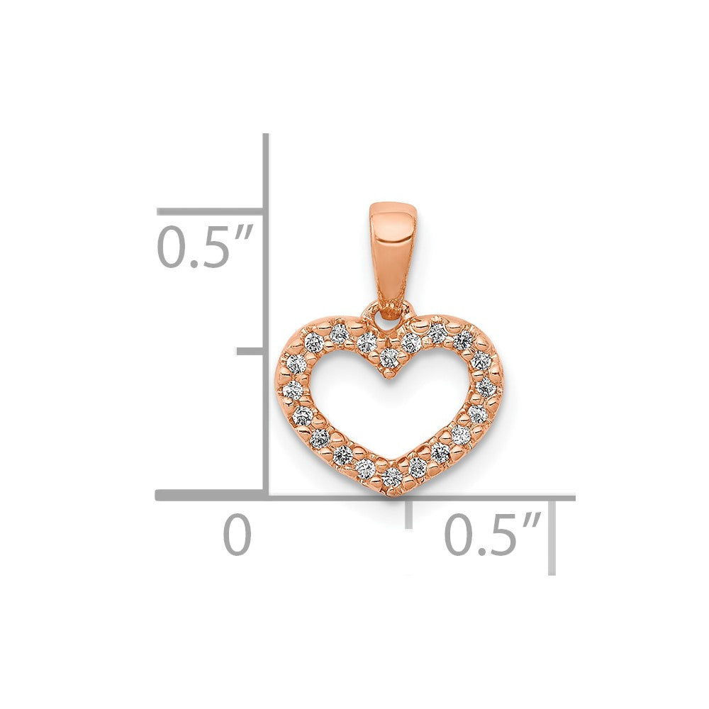 Gold Diamond Heart Pendant