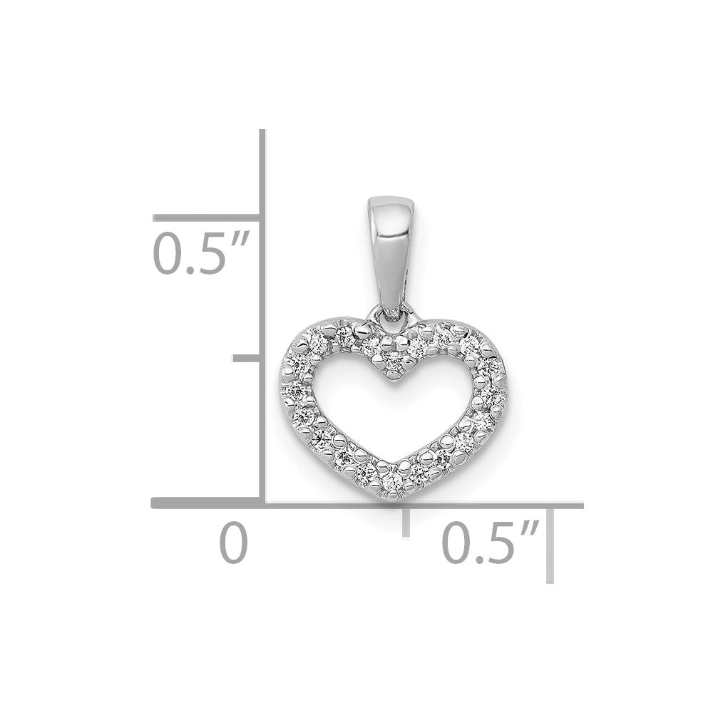 Gold Diamond Heart Pendant