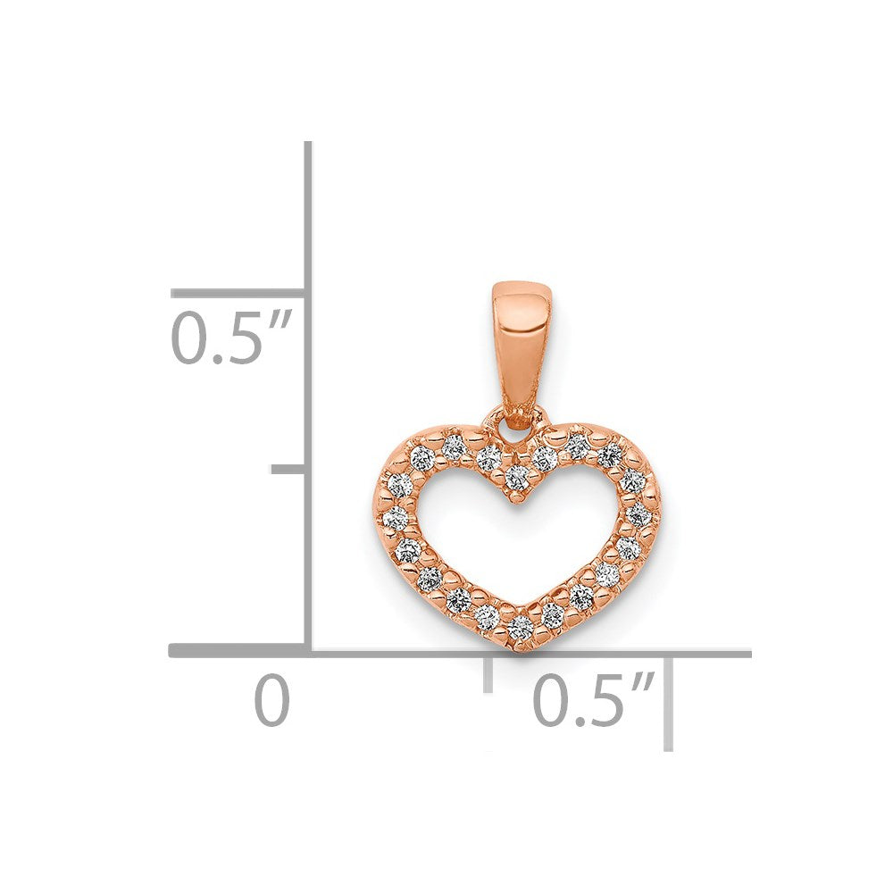 Gold Diamond Heart Pendant