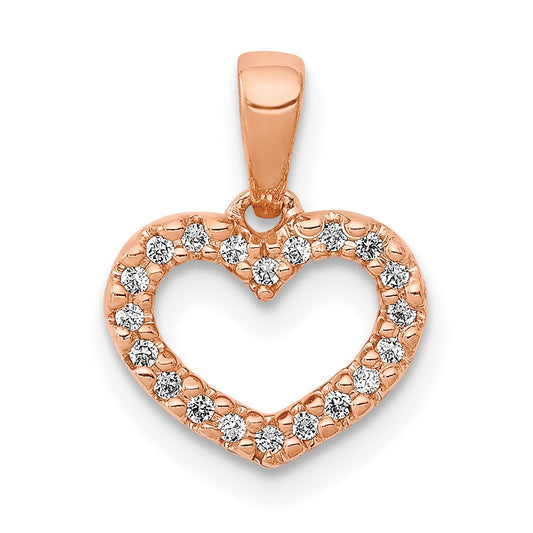 Gold Diamond Heart Pendant