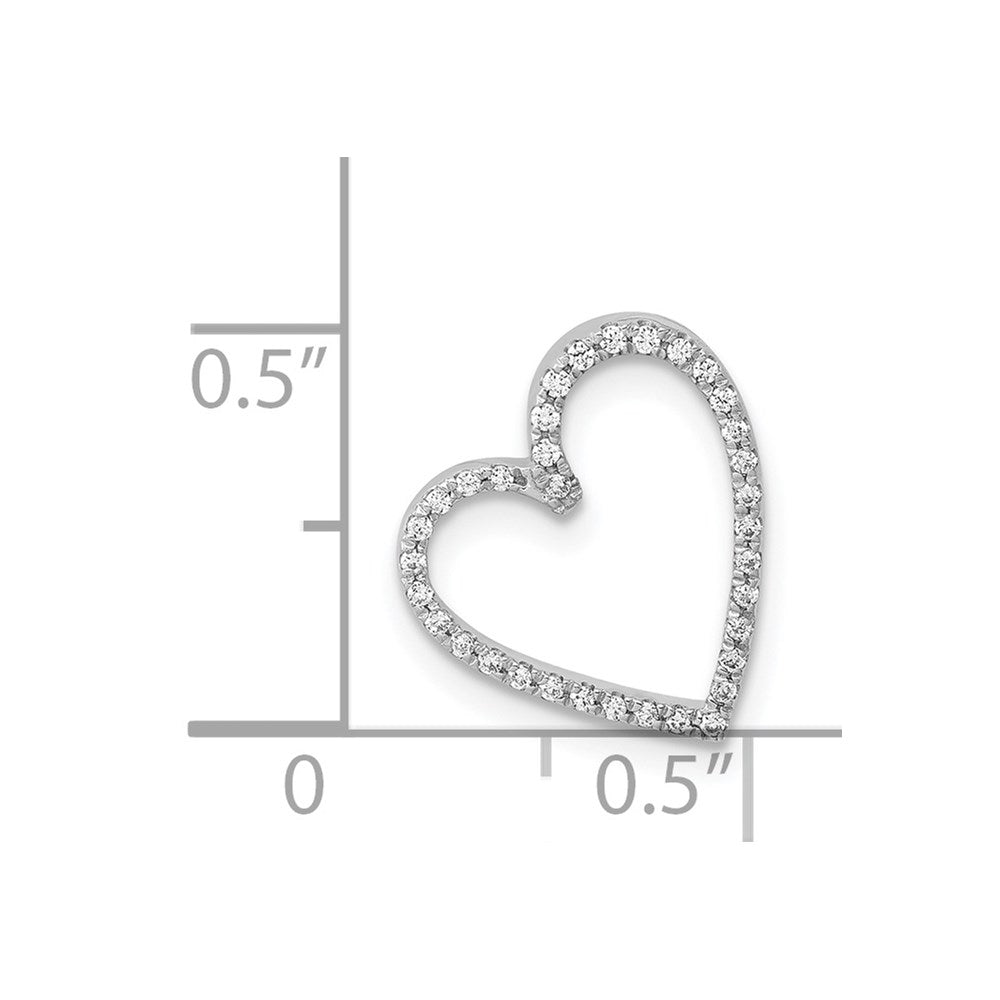 Gold Vintage Diamond Heart Chain Slide