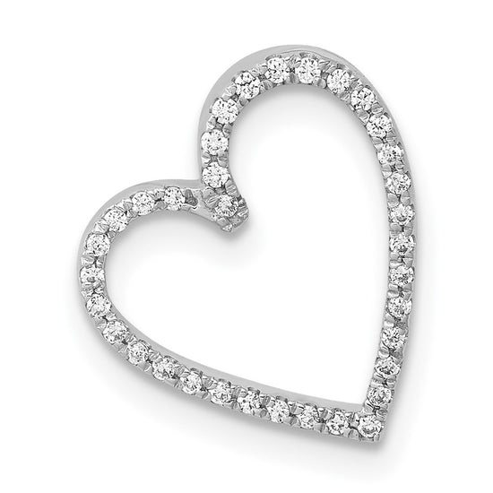 Gold Vintage Diamond Heart Chain Slide