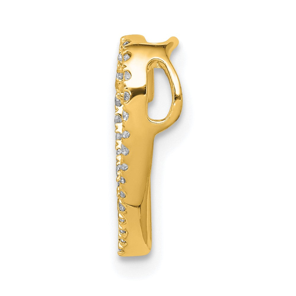 Gold Vintage Diamond Heart Chain Slide