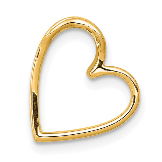 14k 1/10 carat Diamond Heart Chain Slide
