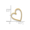 14k 1/10 carat Diamond Heart Chain Slide