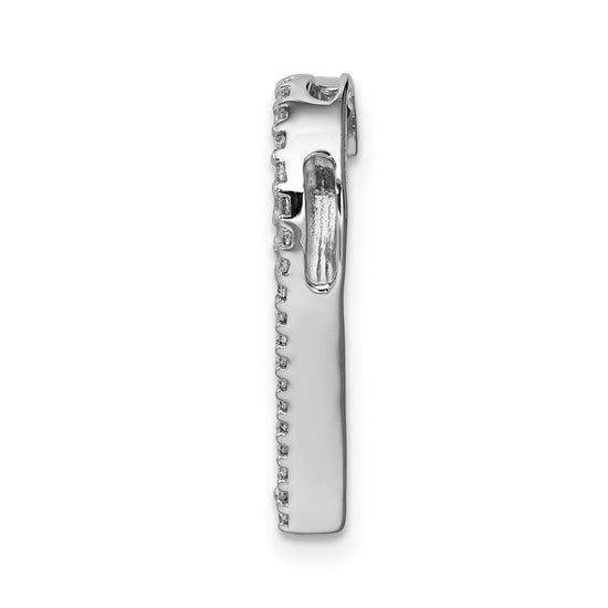 Gold Diamond Heart Chain Slide