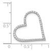 Gold Diamond Heart Chain Slide