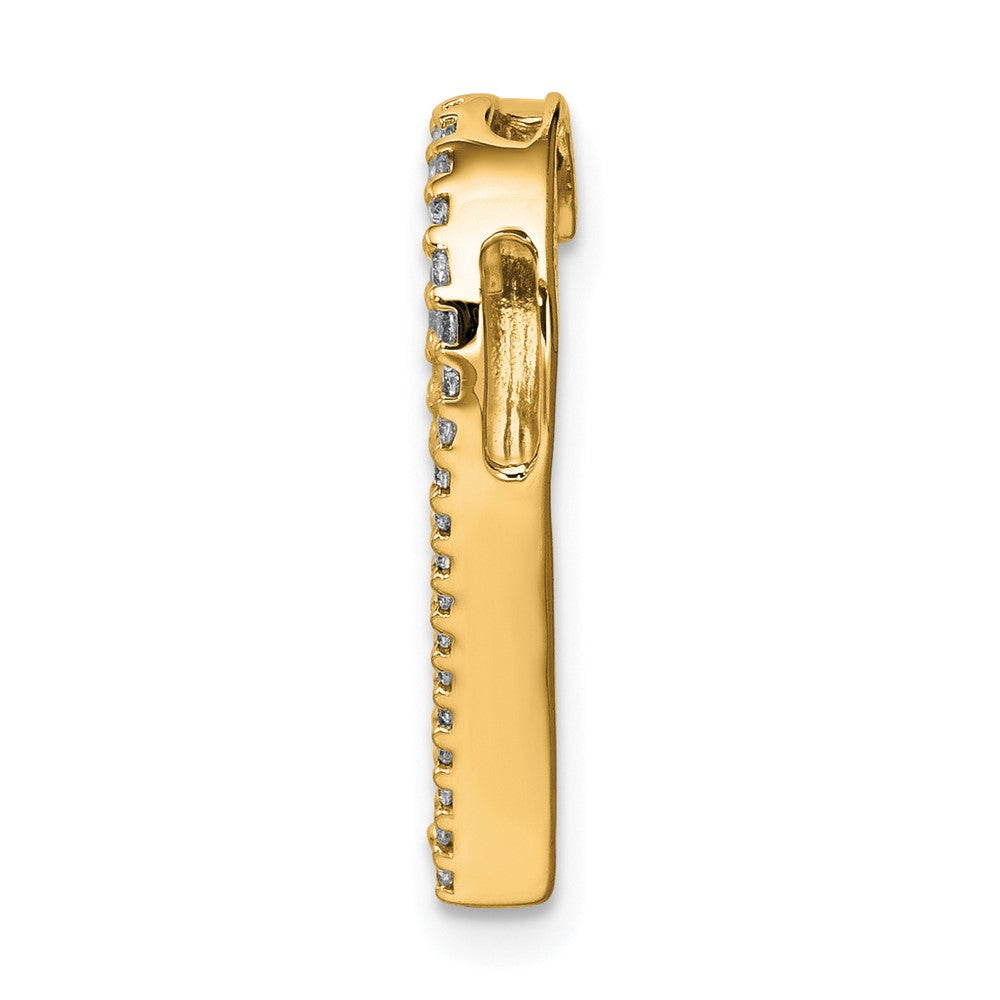 Gold Diamond Heart Chain Slide
