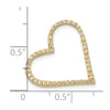 Gold Diamond Heart Chain Slide