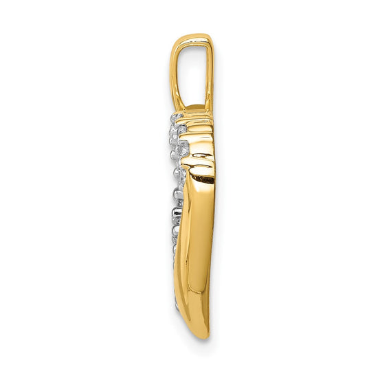 Gold Fancy Diamond Heart Pendant