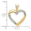 Gold Fancy Diamond Heart Pendant
